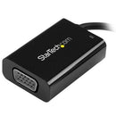 StarTech CDP2VGAUCP USB-C to VGA Converter Adapter w 60W PD TB3 Compat Black