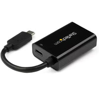 StarTech CDP2VGAUCP USB-C to VGA Converter Adapter w 60W PD TB3 Compat Black