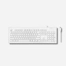 Macally UCMKEYE USB-C 104 Keys Multimedia Low Profile Keyboard PC MAC White