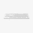 Macally UCMKEYE USB-C 104 Keys Multimedia Low Profile Keyboard PC MAC White