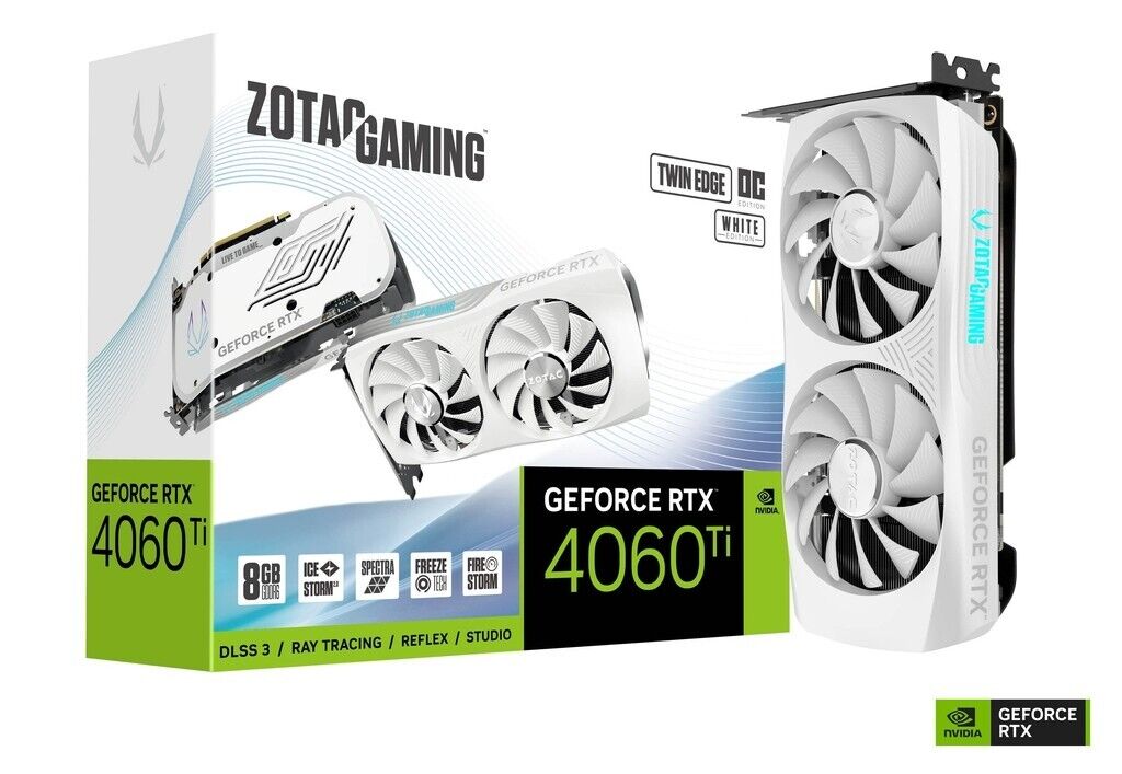 Zotac ZT-D40610Q-10M GAMING GeForce RTX 4060 Ti 8GB Twin Edge OC HDMI 3x DP WHT