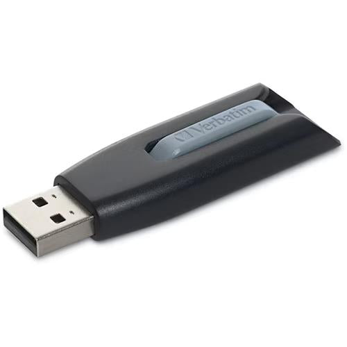 Verbatim 49189 128GB Store N Go V3 USB 3.2 Gen 1 Flash Drive Retractable Gray