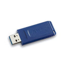 Verbatim 97088 8GB Flash Drive USB 2.0 Microban Retractable Connector Blue