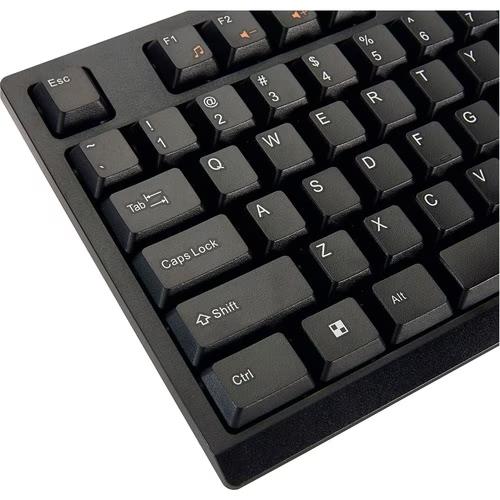 Verbatim 70735 USB Wired Keyboard Hotkeys LED Indicator Black Standard Keys