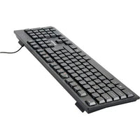 Verbatim 70735 USB Wired Keyboard Hotkeys LED Indicator Black Standard Keys