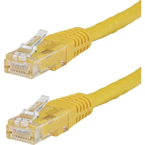 StarTech C6PATCH1YL 1Ft CAT6 Gigabit Ethernet Cable Molded RJ45 UTP Cord Yellow