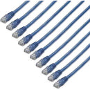 StarTech C6PATCH3BL10PK 10Pk 3Ft CAT6 Gigabit ETH Cable Molded RJ45 Cord Blue