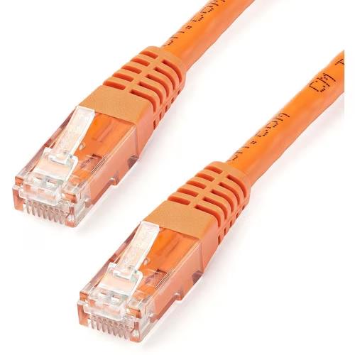 StarTech C6PATCH50OR 50Ft CAT6 Gigabit Ethernet Cable Molded RJ45 UTP Orange