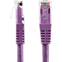 StarTech C6PATCH15PL 15Ft CAT6 Gigabit Ethernet Cable Molded RJ45 UTP Purple