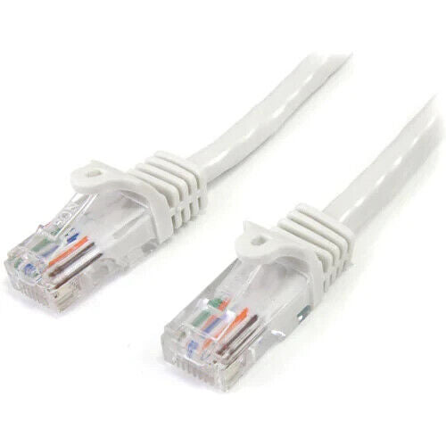 StarTech 45PATCH10WH 10Ft CAT5E Ethernet Cable Snagless RJ45 PoE Cord White