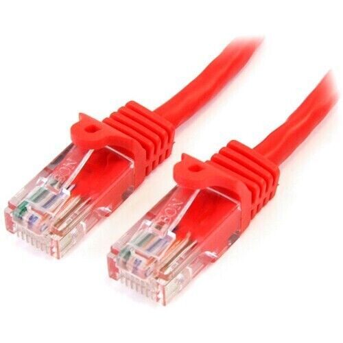 StarTech 45PATCH15RD 15Ft CAT5E Ethernet Cable Snagless RJ45 PoE Cord Red