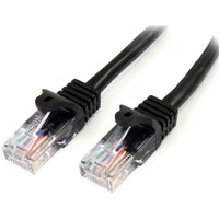 StarTech 45PATCH15BK 15Ft CAT5E Ethernet Cable Snagless RJ45 Patch Cord Black