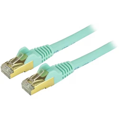 StarTech C6ASPAT1AQ 1Ft CAT6A Gigabit Ethernet Cable Snagless RJ45 PoE Aqua