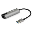 StarTech US2GA30 3" USB A to 2.5Gbe Multi Speed Ethernet Adapter Dongle Sil-Gray