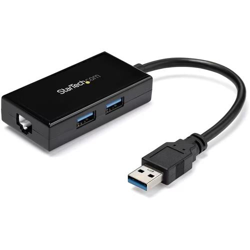 StarTech USB31000S2H USB 3.0 to Gigabit Ethernet Network Adapter w 2 USB 3.0 BLK