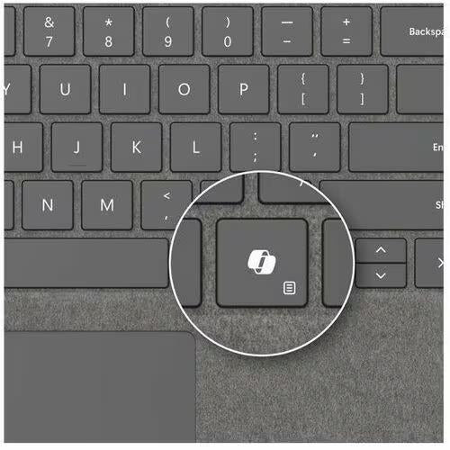 Microsoft Surface 8XB-00186 Pro 10 8 9 X Keyboard Cover Case Slim Pen Tray Plati