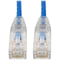 Eaton N201-S6N-BL Cat6 Gigabit Snagless Slim UTP Ethernet Cable (RJ45 M/M), PoE,
