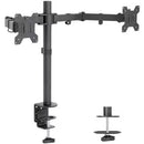 Amer Mounts 2XC Clamp Base Dual Monitor VESA Mount Cable Manage for 27"