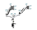 Amer Mounts HYDRA2 Dual Monitor Mount VESA 75 100 w Articulating Arm for 29