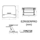 Amer Mounts EZRISERPRO 36" Sit Stand Desk w Keyboard Mouse Deck 2 Tier Black