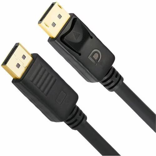 4XEM 4XDPDPCBL3 3Ft (36 Inch) 4K DisplayPort M/M Slim Black Cable