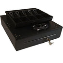 NCR 2171-2900-9090 NCR Full Size Cash Drawer, 24V, Black, No Till, 3-position lo
