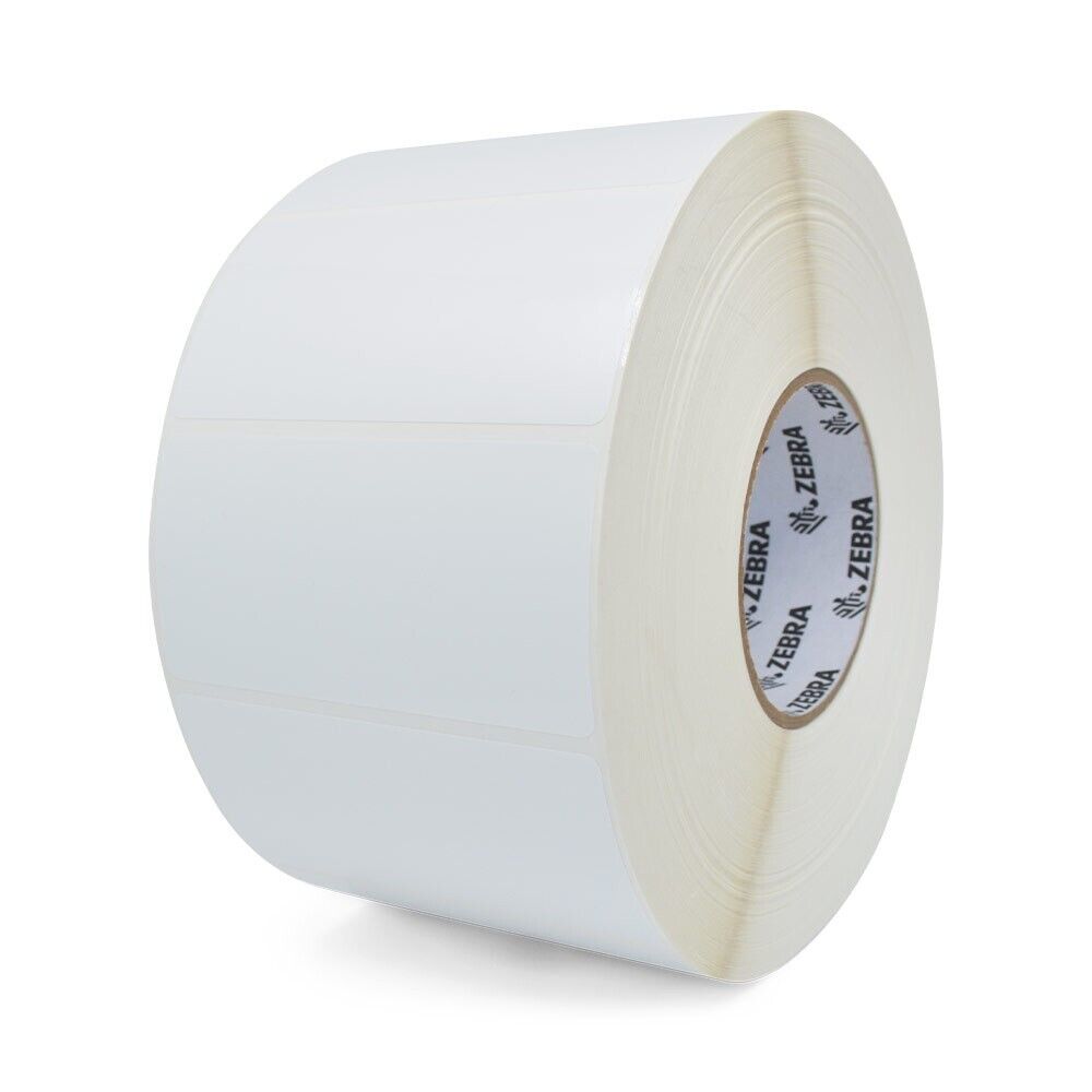 Zebra 10002634 4/Pk 2950/Roll 4"x2" 2000T Thermal Polyester Label Glossy White