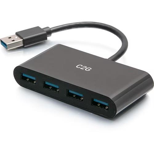 C2G 54461 4 Port USB-A 3.0 to 4x USB-A Female SuperSpeed 3.0 Hub Black