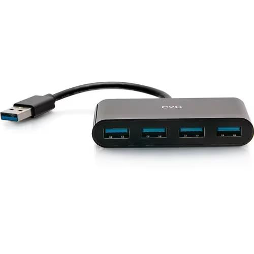 C2G 54461 4 Port USB-A 3.0 to 4x USB-A Female SuperSpeed 3.0 Hub Black