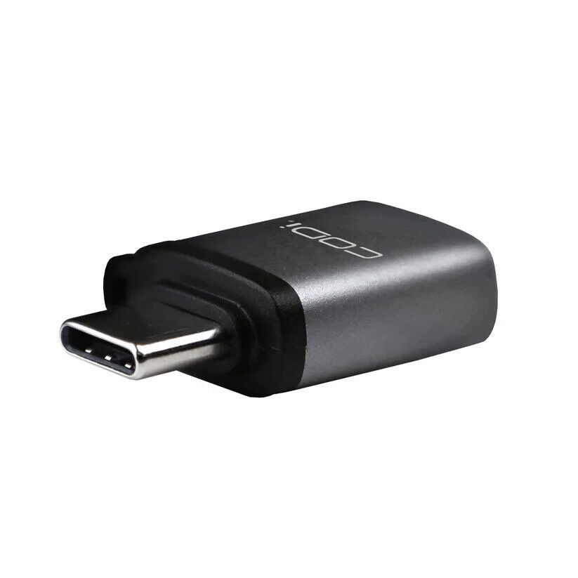 Codi ADP-CA10 USB-C to USB-A Adapter w/ 10Gbps Data Transfer Speed Gray Silver