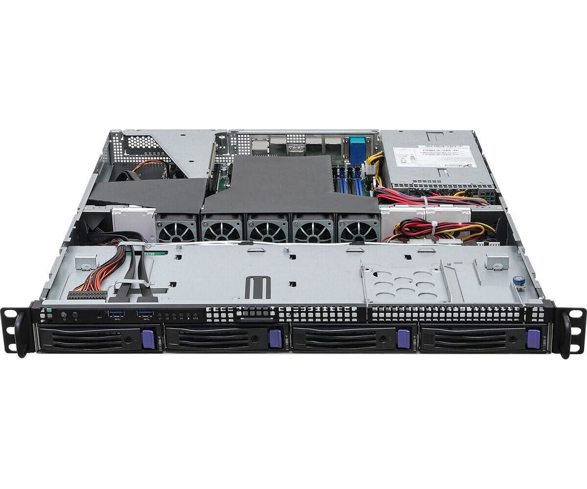 ASRock 1U4LW-B650/2L2T RPSU 1U Rackmount 80+ Gold 400W PSU AMD Ryzen 7000 AM5