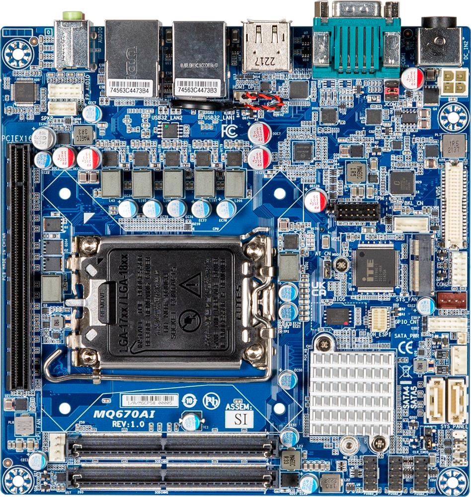 Gigabyte MITX-Q670A MB LGA1700 DDR4 M.2 SATA RAID DP HDI- VGA 2.5G-LAN mini-ITX
