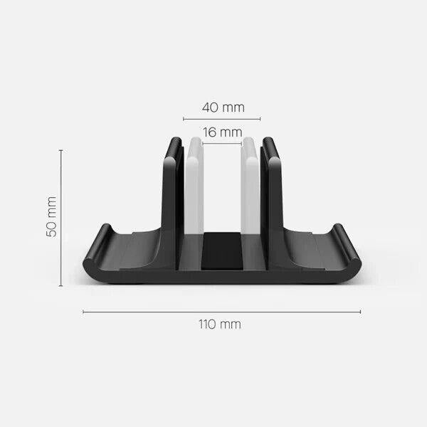 Mobile Pixels 114-1001P01 Laptop Vertical Stand Anti Slip Aluminum Alloy Black