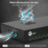 SIIG ID-US0A11-S1 16-Port Industrial USB-C PD Charging Station 600W 5V 9V 12V
