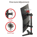 SIIG CE-MT3F11-S1 Freestanding Adjusting Vertical Dual Monitor Stand 17" to 32"