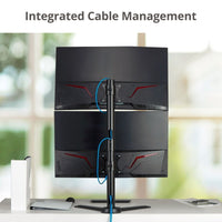 SIIG CE-MT3F11-S1 Freestanding Adjusting Vertical Dual Monitor Stand 17" to 32"