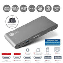 SIIG JU-DK0N11-S1 USB-C Dual Video MST Docking Station w 60W PD Charging RJ45 SD