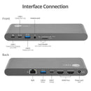 SIIG JU-DK0N11-S1 USB-C Dual Video MST Docking Station w 60W PD Charging RJ45 SD