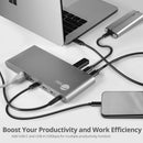 SIIG JU-DK0N11-S1 USB-C Dual Video MST Docking Station w 60W PD Charging RJ45 SD