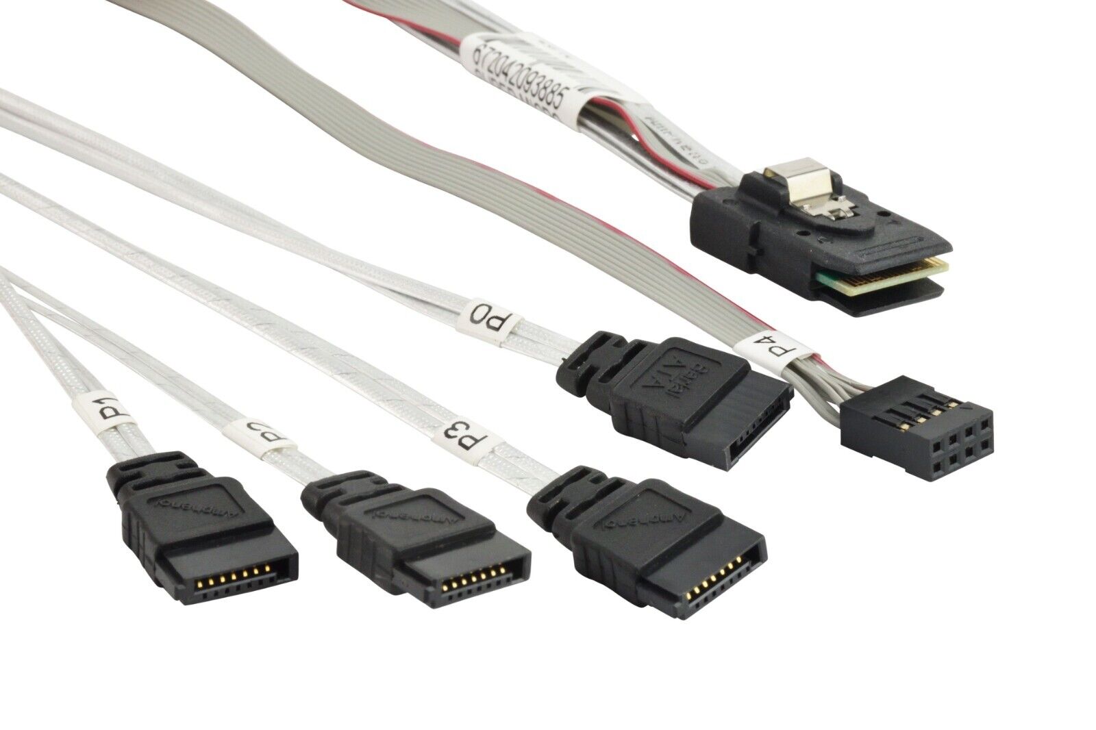 Supermicro CBL-0237L-01 MiniSAS to 4x SATA 70/70cm Copper Cable Assembly