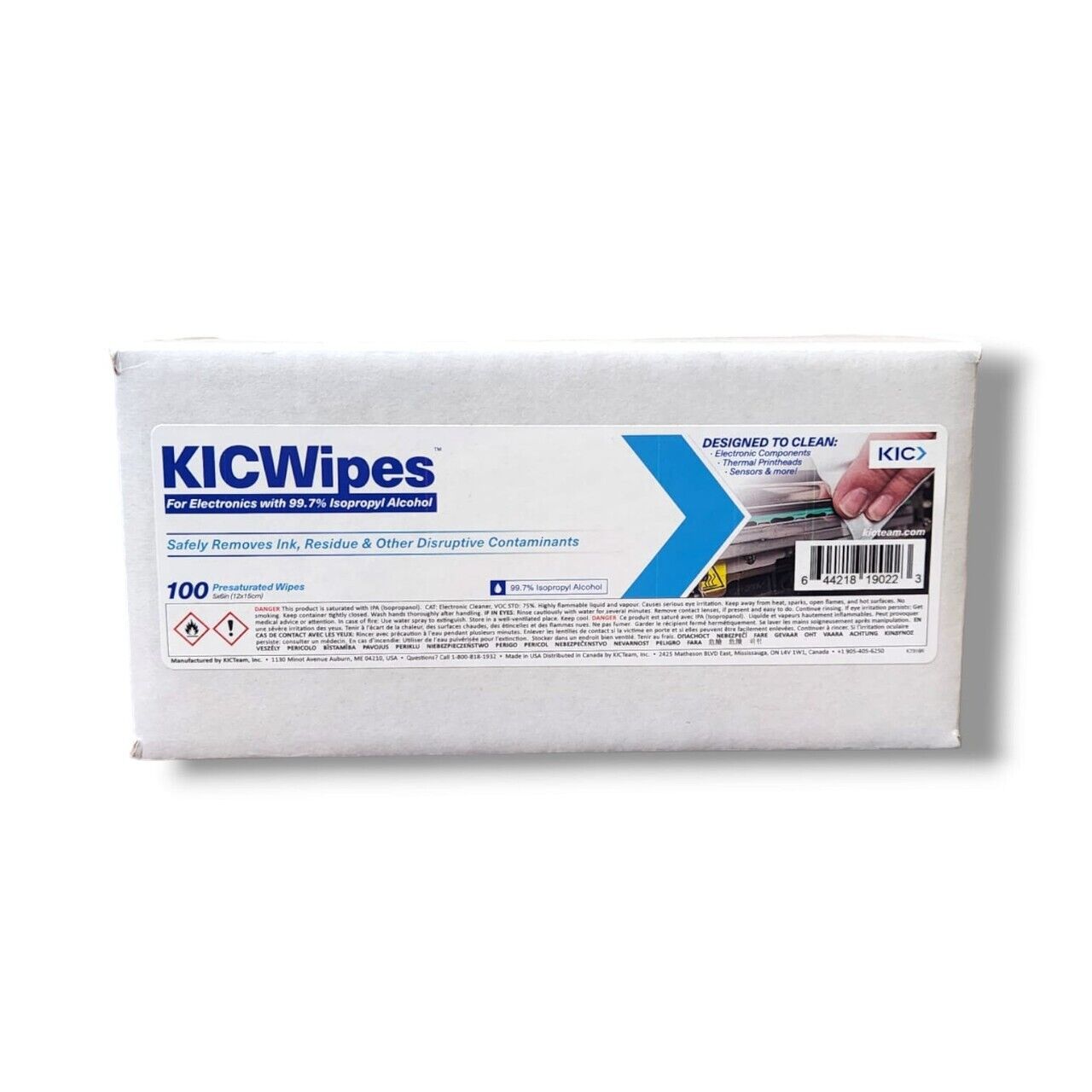 Sato 14S000145 E-Z WIPE CLEANING PADS FOR THERMAL PRINTERS (100 PER BOX)