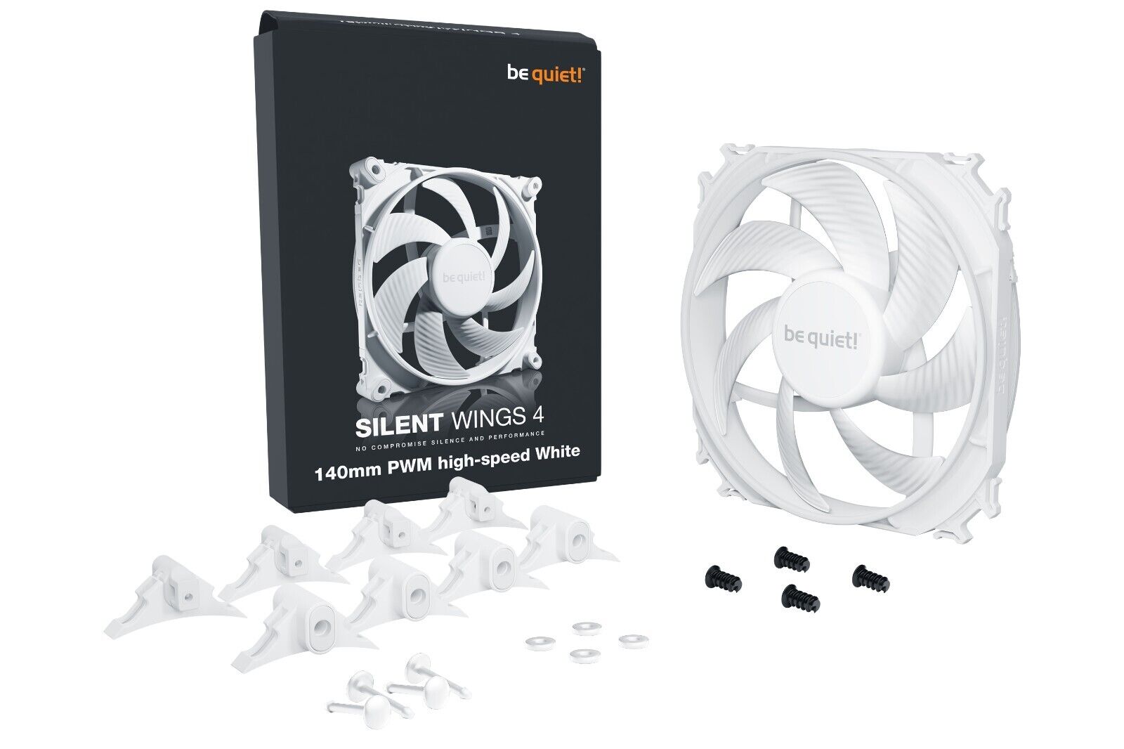 be quiet! BL117 SILENT-WINGS-4 140mm PWM HS 6-Pole Motor FAN FDB Bearing White