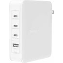 Belkin WCH014dqWH BoostCharge Pro Quad USB-C/A GaN 140W Wall Charger Power White