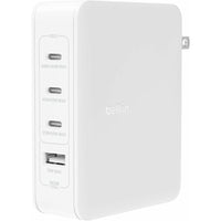 Belkin WCH014dqWH BoostCharge Pro Quad USB-C/A GaN 140W Wall Charger Power White