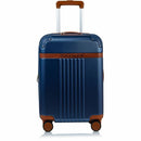 CHAMPS S1016C-NAVY Vintage Hardside Carry-On TSA Lock 360-Wheel USB Port Navy
