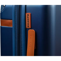 CHAMPS S1016C-NAVY Vintage Hardside Carry-On TSA Lock 360-Wheel USB Port Navy