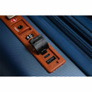 CHAMPS S1016C-NAVY Vintage Hardside Carry-On TSA Lock 360-Wheel USB Port Navy