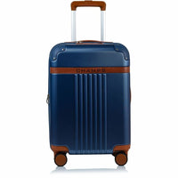 CHAMPS S1016C-NAVY Vintage Hardside Carry-On TSA Lock 360-Wheel USB Port Navy