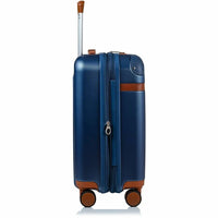 CHAMPS S1016C-NAVY Vintage Hardside Carry-On TSA Lock 360-Wheel USB Port Navy