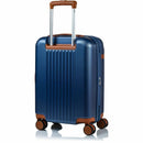 CHAMPS S1016C-NAVY Vintage Hardside Carry-On TSA Lock 360-Wheel USB Port Navy